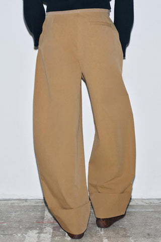 Women Clothing Product Casual All Match Pleated Casual Pants