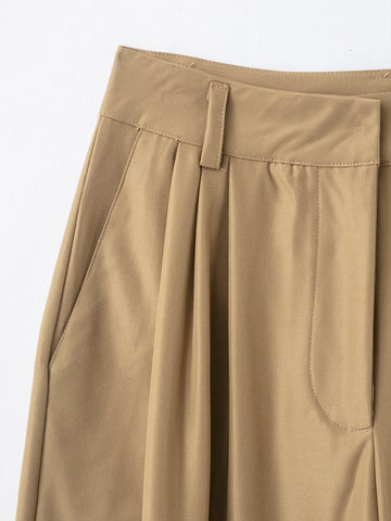 Women Clothing Product Casual All Match Pleated Casual Pants