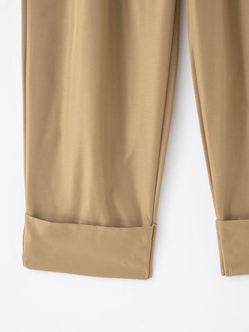 Women Clothing Product Casual All Match Pleated Casual Pants