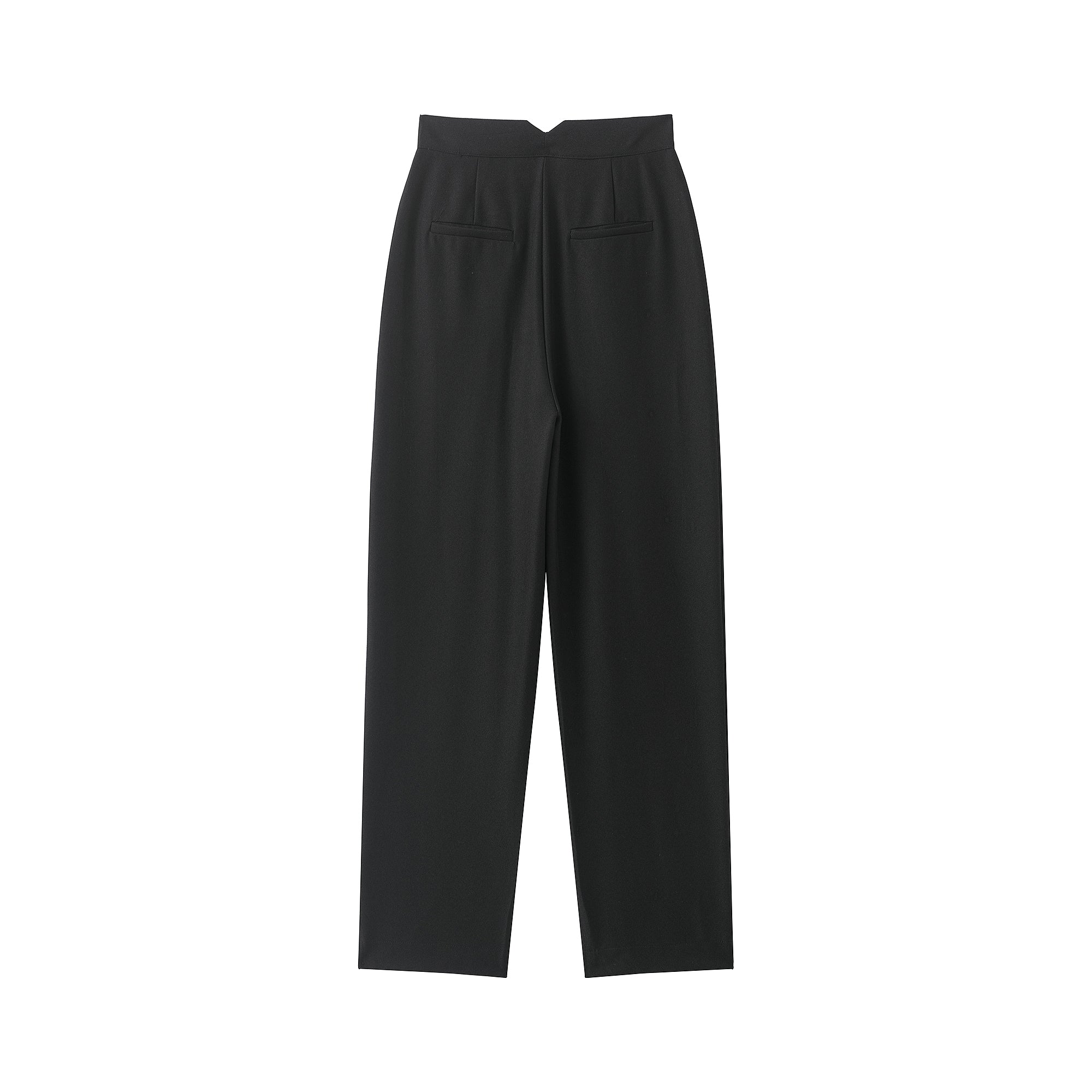 Women Clothing Autumn Korean Loose All Matching Casual Trendy Mid Waist Blended Pleated Pants