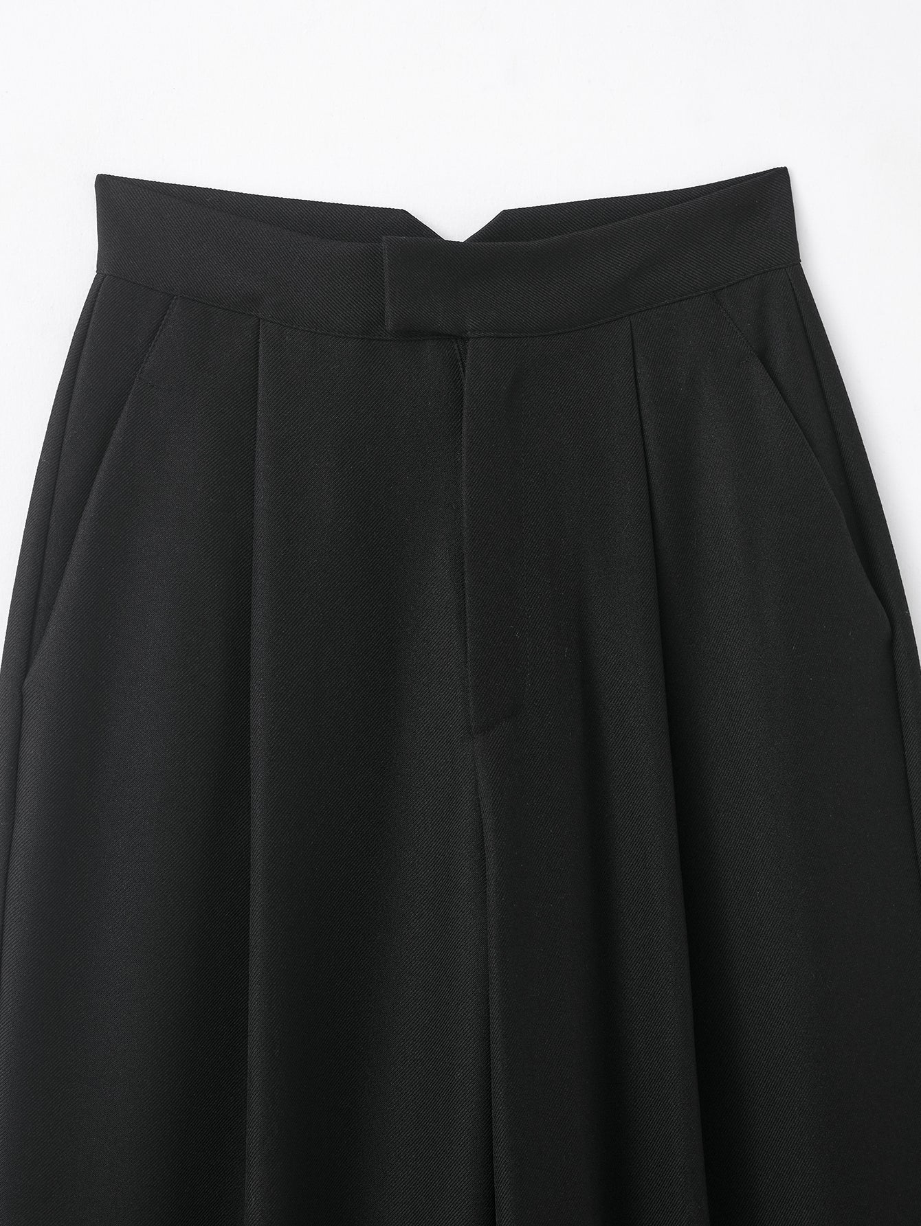 Women Clothing Autumn Korean Loose All Matching Casual Trendy Mid Waist Blended Pleated Pants