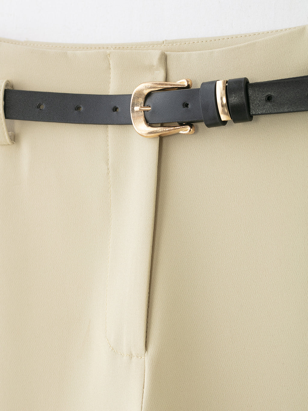 Summer Curling Trousers with Belt Three Color Trousers