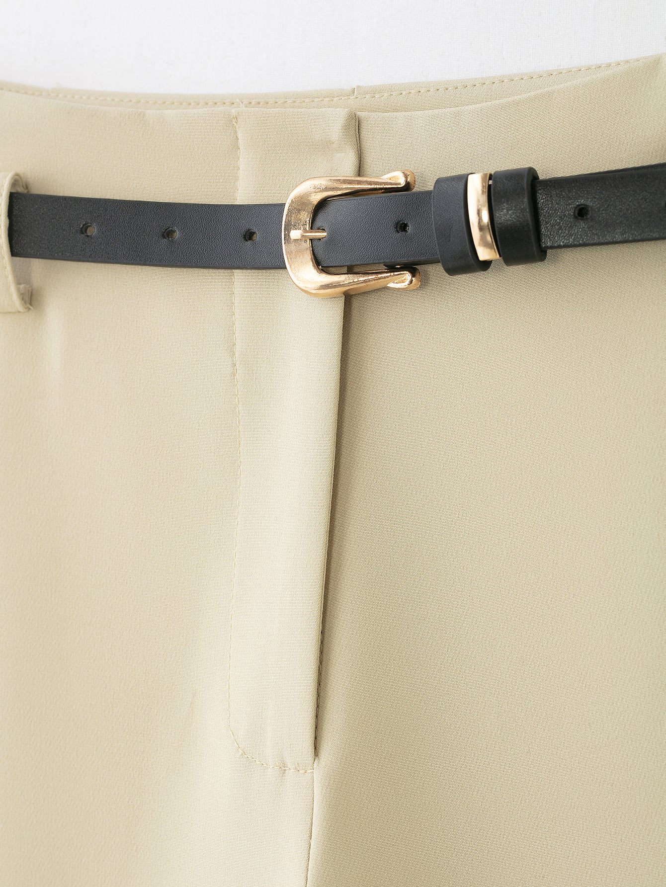 Summer Curling Trousers with Belt Three Color Trousers