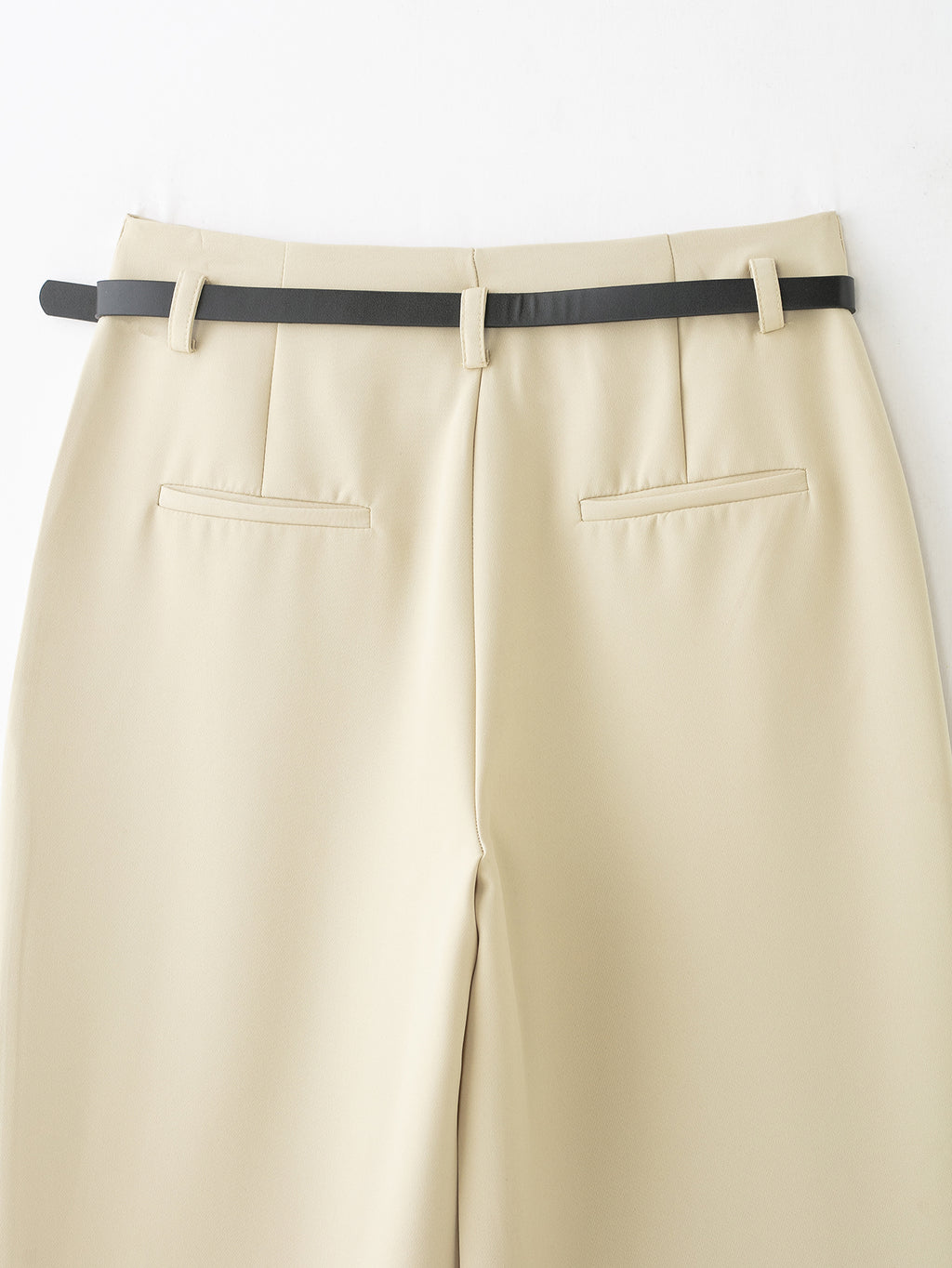 Summer Curling Trousers with Belt Three Color Trousers