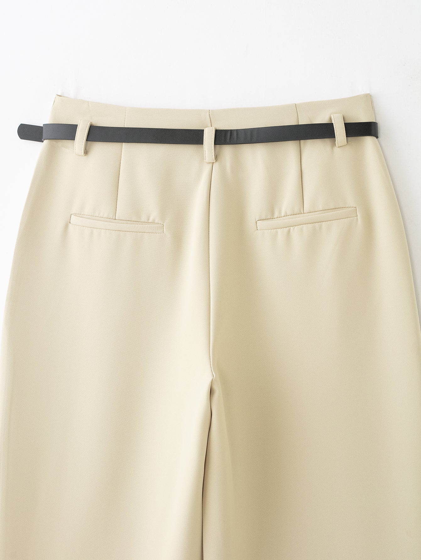 Summer Curling Trousers with Belt Three Color Trousers