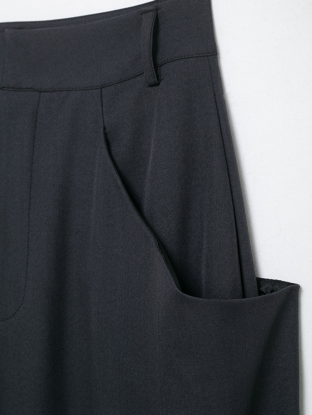 Women Clothing Winter Stylish Simple Mid Waist Pocket Trousers