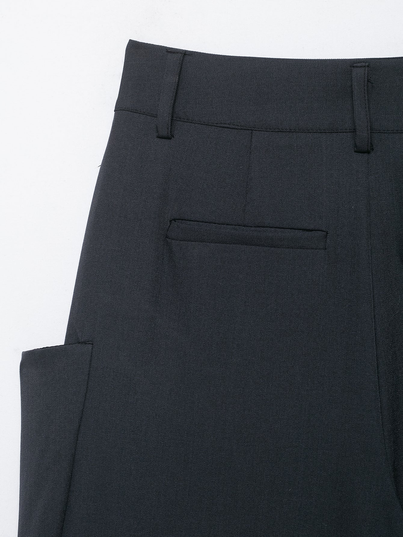 Women Clothing Winter Stylish Simple Mid Waist Pocket Trousers