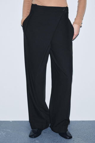 Women Clothing Winter Loose Three Dimensional Series Asymmetric Waist Pants