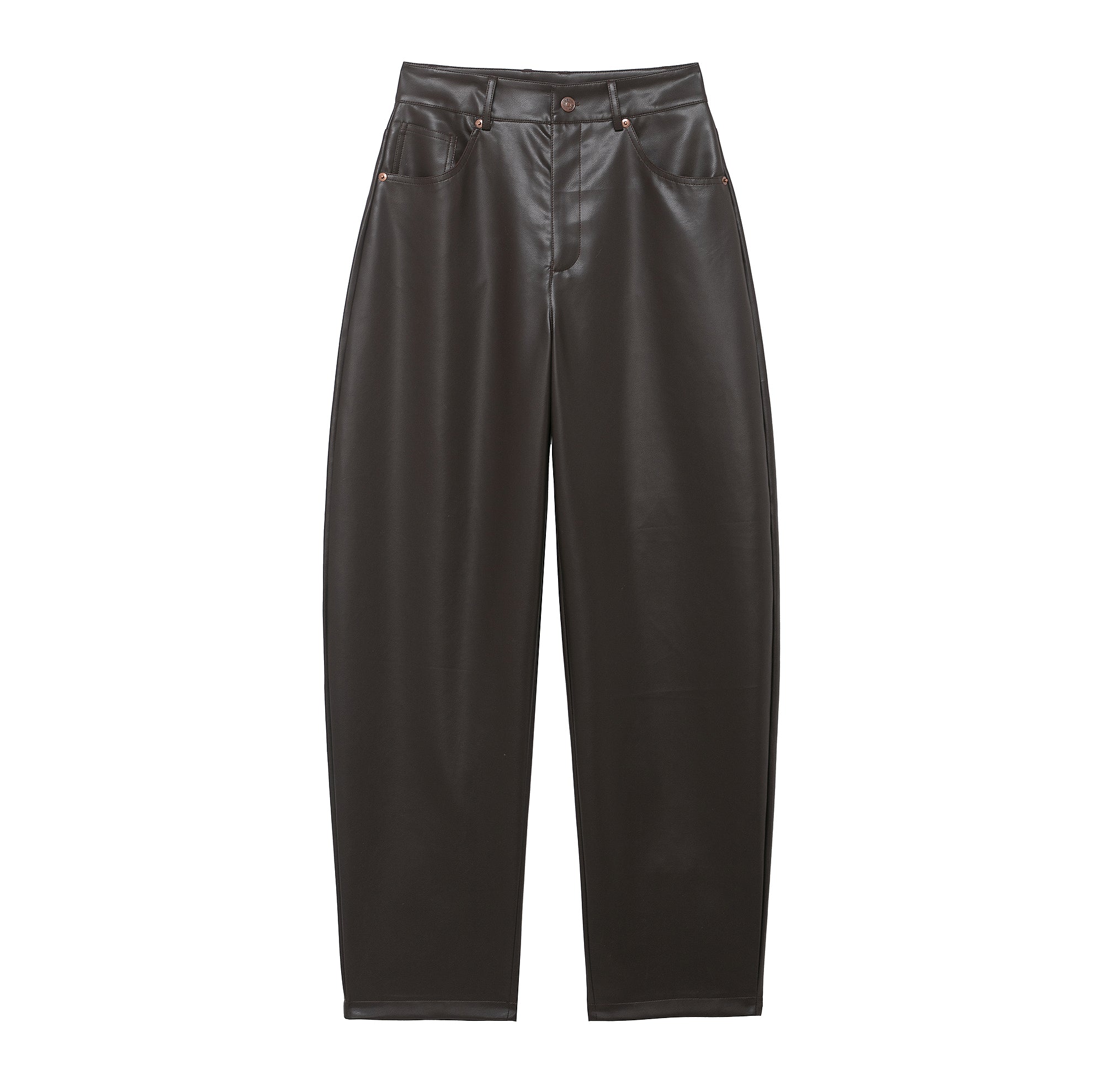 Women Clothing Fashionable All Match Mid Waist Pleated Balloon Pants