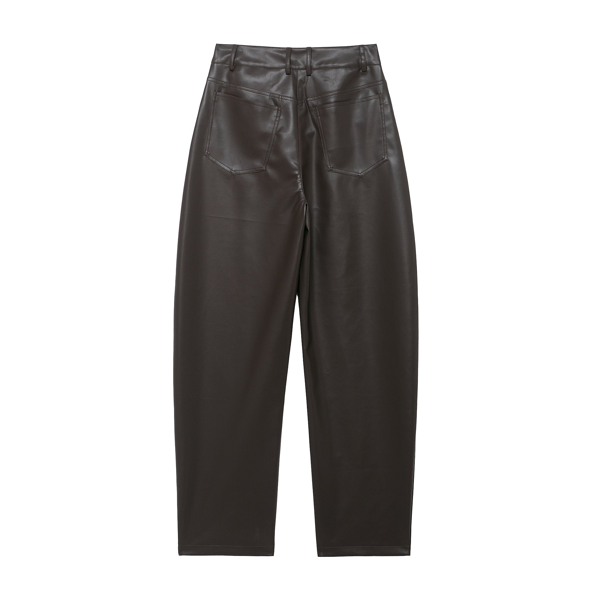 Women Clothing Fashionable All Match Mid Waist Pleated Balloon Pants
