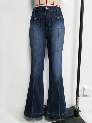 Spring Summer Retro High Waist Skinny Jeans Slimming Elegant Women Trousers