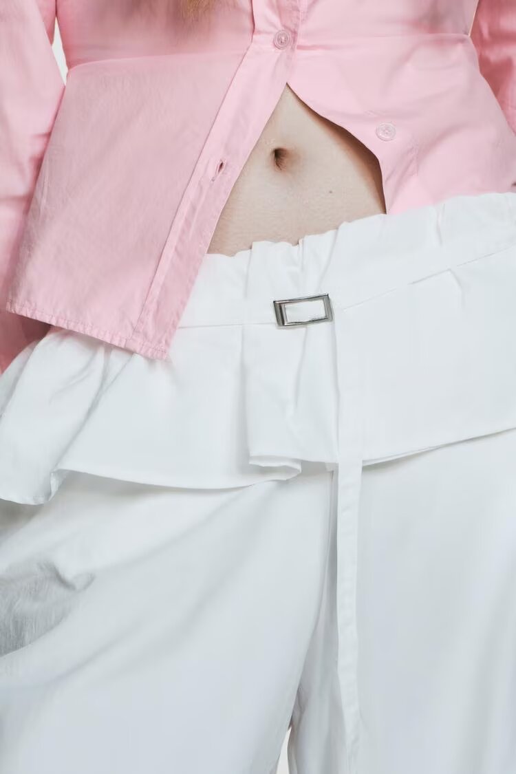 Elegant Women Clothing Casual Overlapping Waist Pants