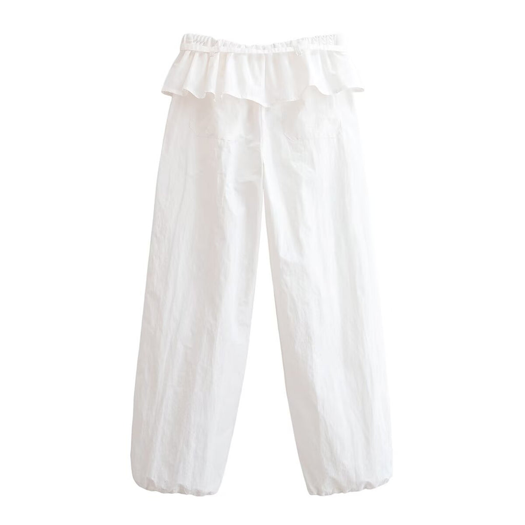 Elegant Women Clothing Casual Overlapping Waist Pants