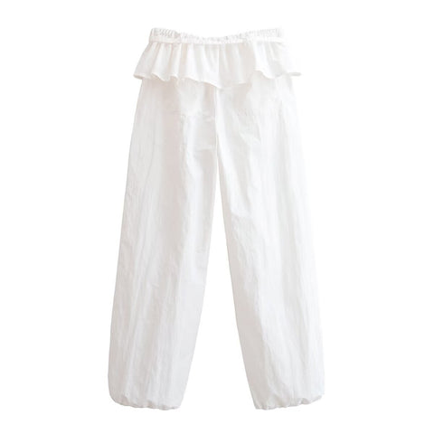 Elegant Women Clothing Casual Overlapping Waist Pants