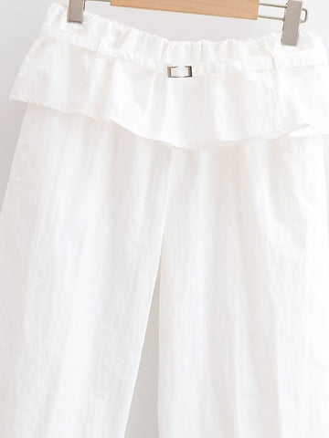 Elegant Women Clothing Casual Overlapping Waist Pants