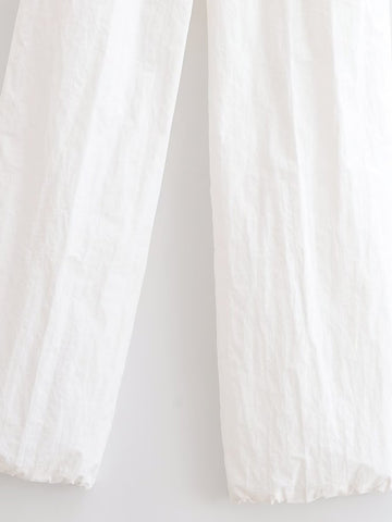 Elegant Women Clothing Casual Overlapping Waist Pants