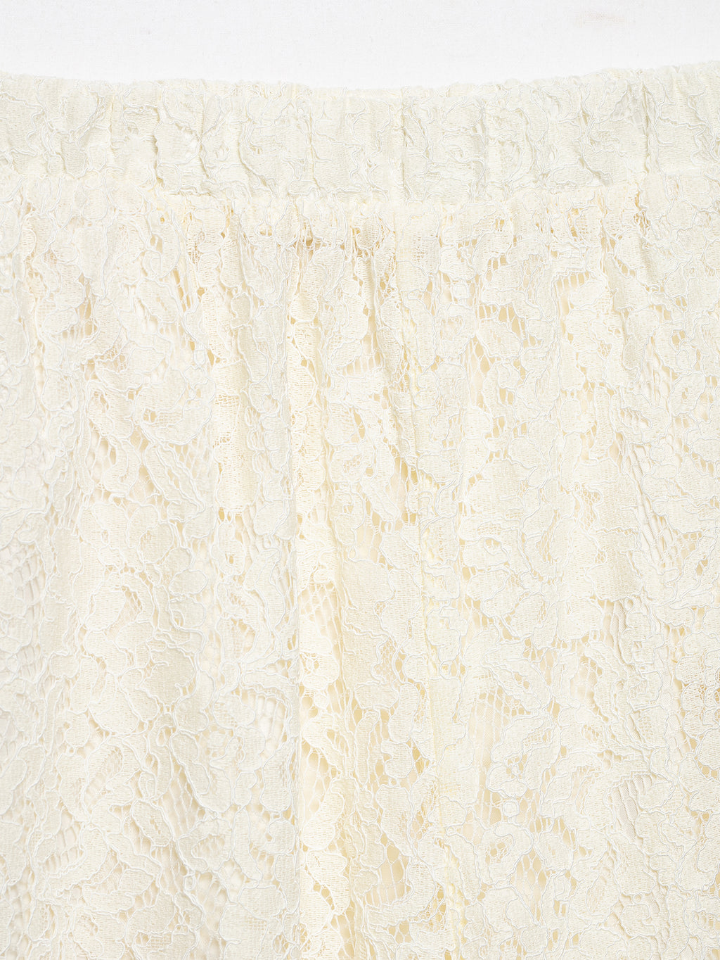 Spring Minimalist All Match Lace Elastic Waist Loose Trousers