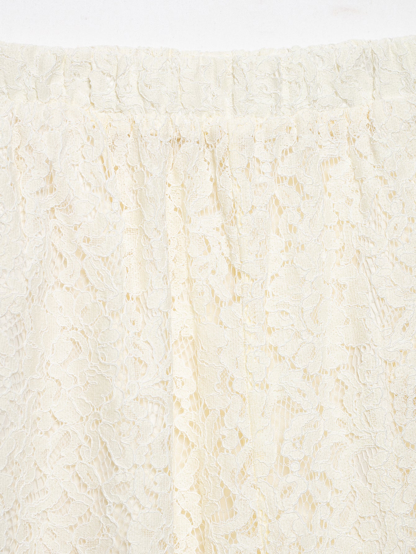 Spring Minimalist All Match Lace Elastic Waist Loose Trousers