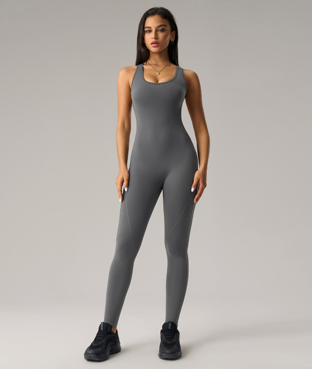 Nude Feel with Chest Pad Beauty Back Yoga Bodysuit Elastic Peach Hip Raise Yoga Pants