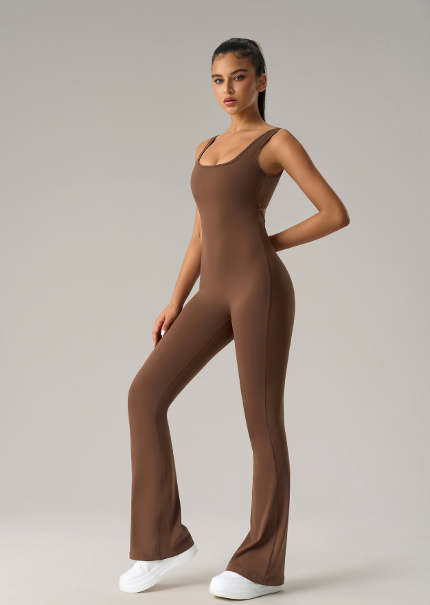 Sexy Beauty Back One-Piece Peach Hip Lifting Sport Fitness Clothes Micro Pull Yoga Jumpsuit Women