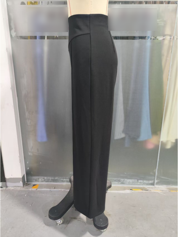 Straight Drooping High Grade Non Elastic Work Pant Small Autumn Winter High End Loose Casual Women Wide Leg Work Pant