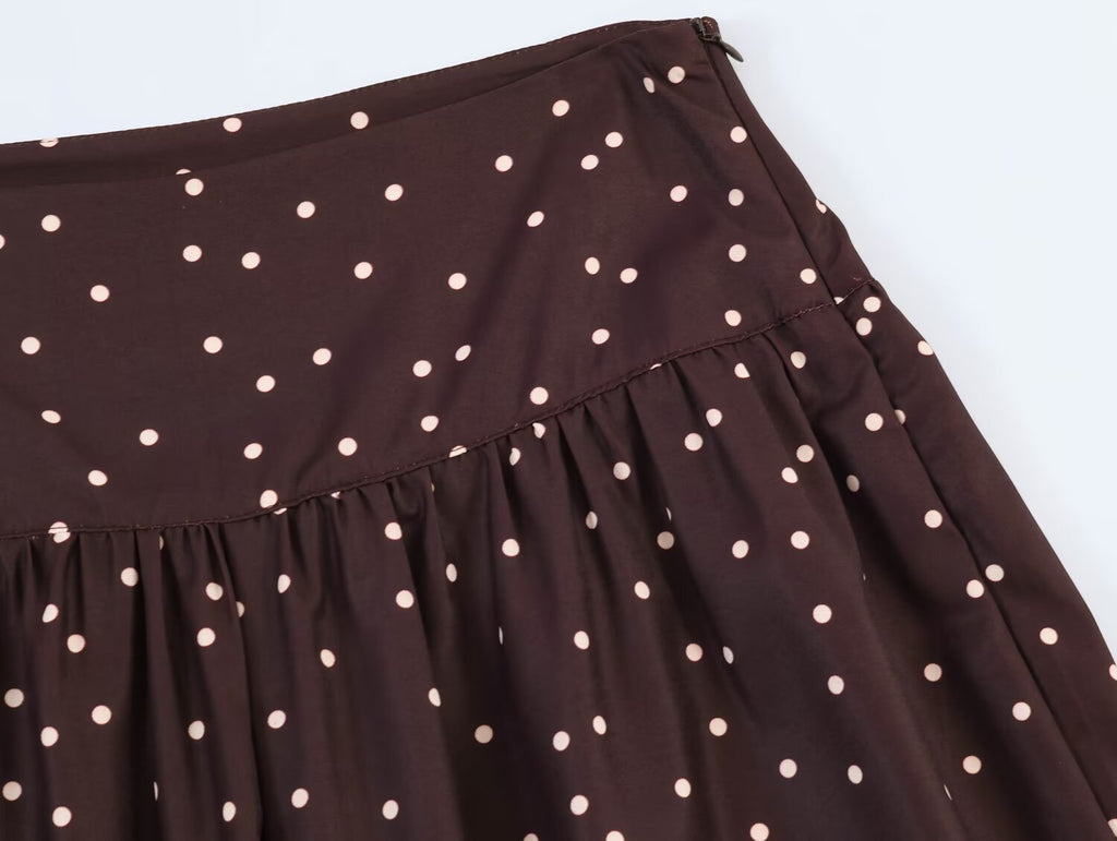 Women Polka Dot Wide Leg Casual Pants