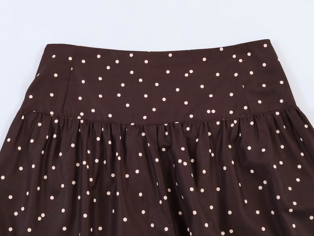 Women Polka Dot Wide Leg Casual Pants