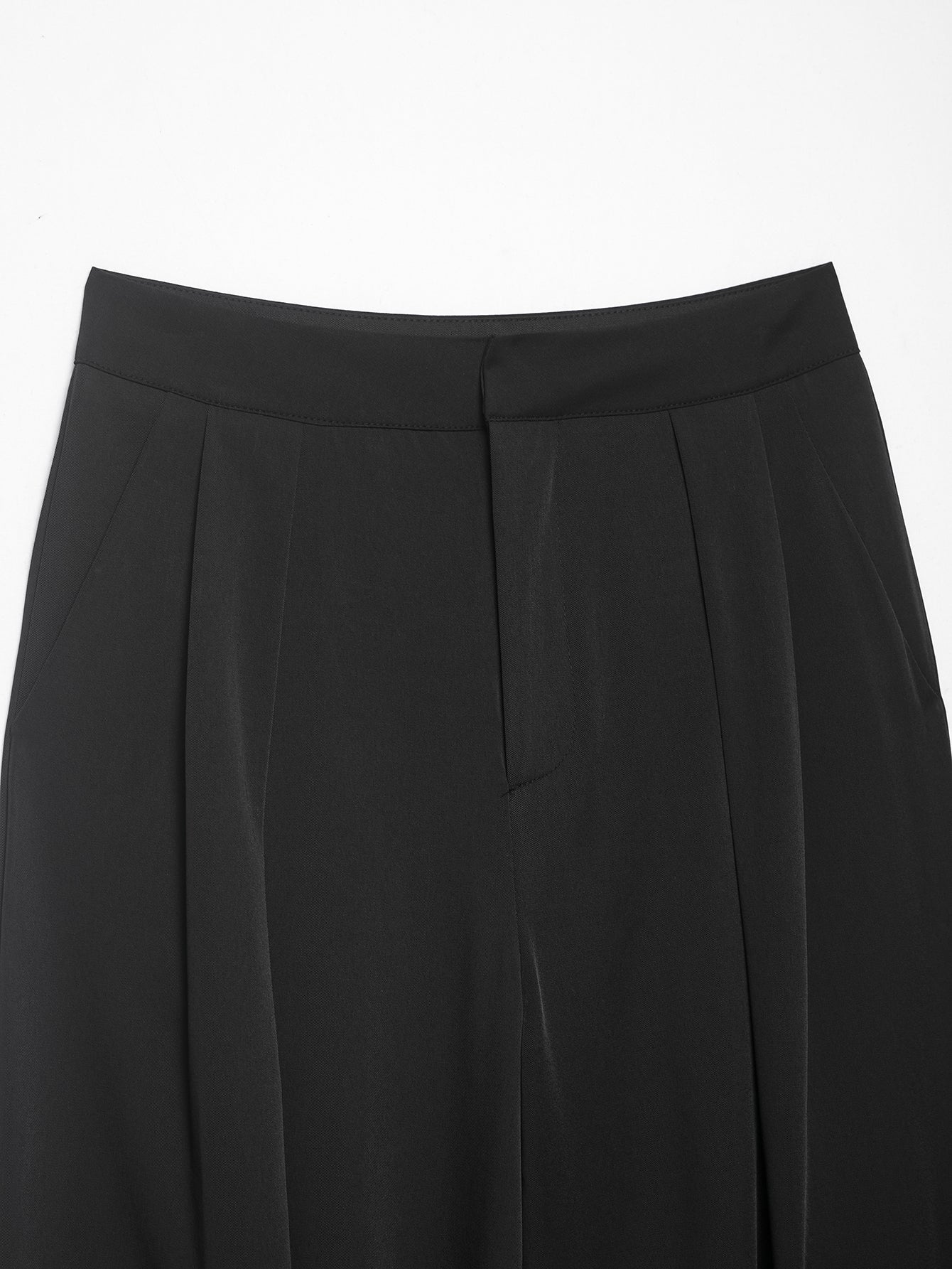 Women Hem Lace Drawstring Strap Wide Leg Trousers Casual Pants