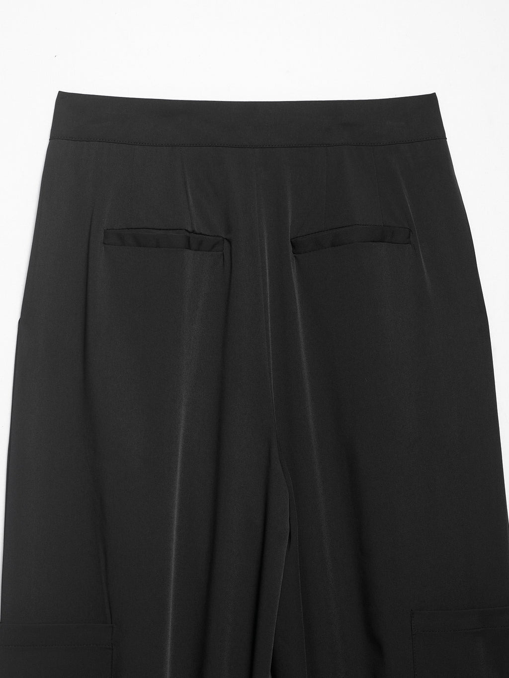 Women Hem Lace Drawstring Strap Wide Leg Trousers Casual Pants