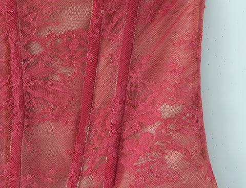 Sexy Lace Vest Women  Boning Corset Tube
