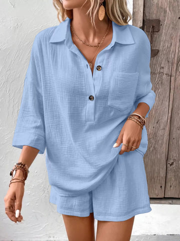 Renata Pretty Button Detail Two Piece Sets