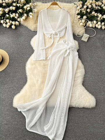 Denisse Knitted Elegant Two Piece Sets