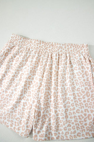 Hilda Leopard Zip Polo Elastic Two Piece Sets