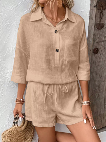 Renata Pretty Button Detail Two Piece Sets