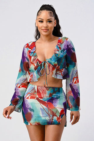 Karla Pallet Ruffle Lightweight Two Piece Sets