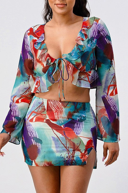 Karla Pallet Ruffle Lightweight Two Piece Sets