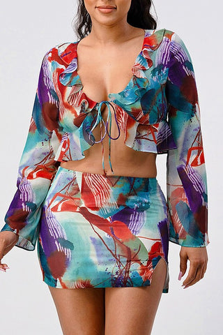 Karla Pallet Ruffle Lightweight Two Piece Sets
