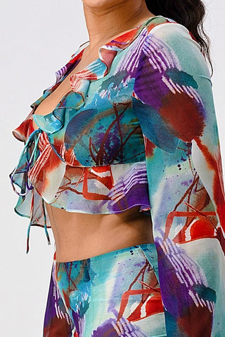 Karla Pallet Ruffle Lightweight Two Piece Sets