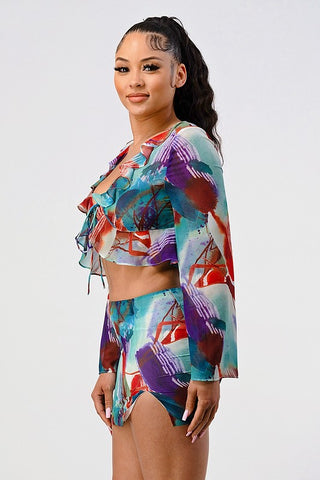 Karla Pallet Ruffle Lightweight Two Piece Sets