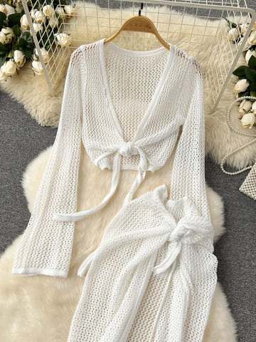 Denisse Knitted Elegant Two Piece Sets