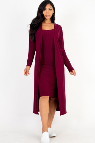 Sanchez Ramirez Ribbed Cami Midi Bodycon Dress