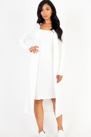 Sanchez Ramirez Ribbed Cami Midi Bodycon Dress