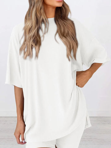Dinora Full Size Oversized Round Neck Two Piece Sets