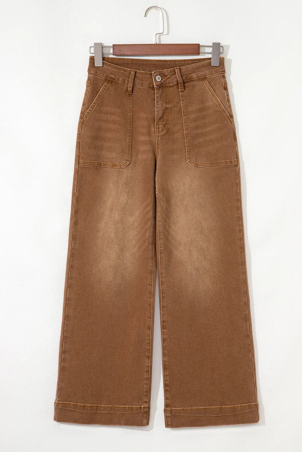 Courtney Cropped High Rise Wide Leg Jeans