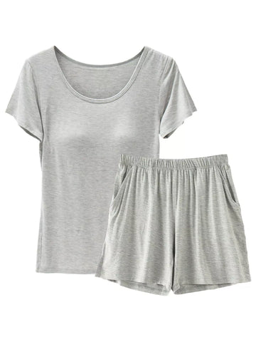 Manuela Padded Modal Short Sleeve Two Piece Sets