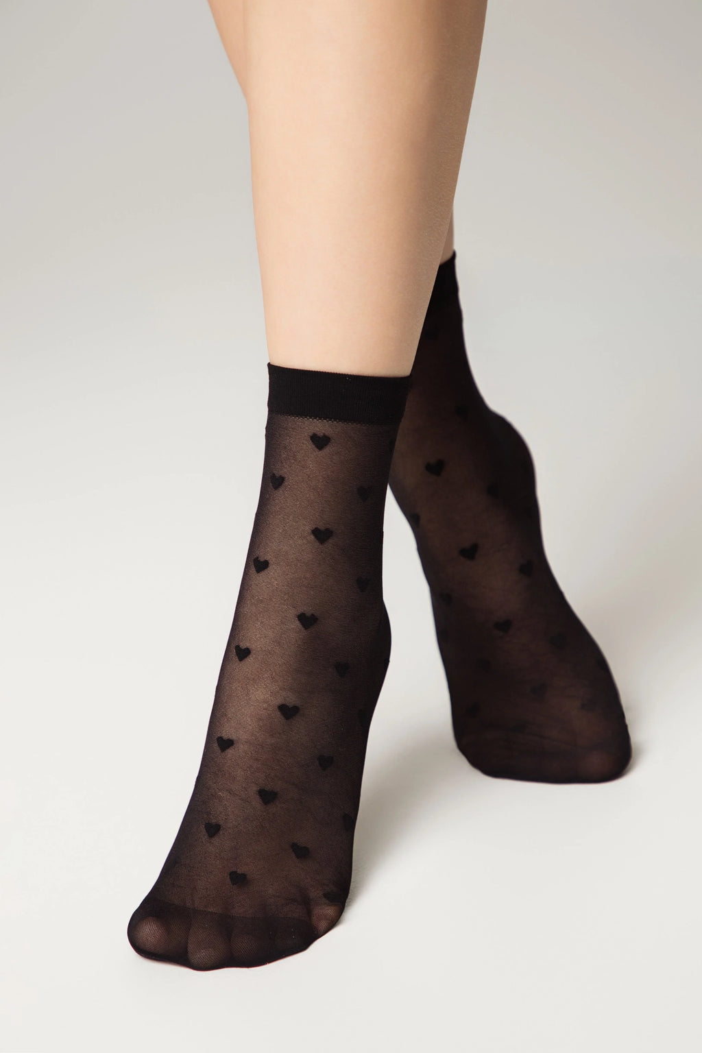 Socks Conte Fantasy - Hearts Pattern