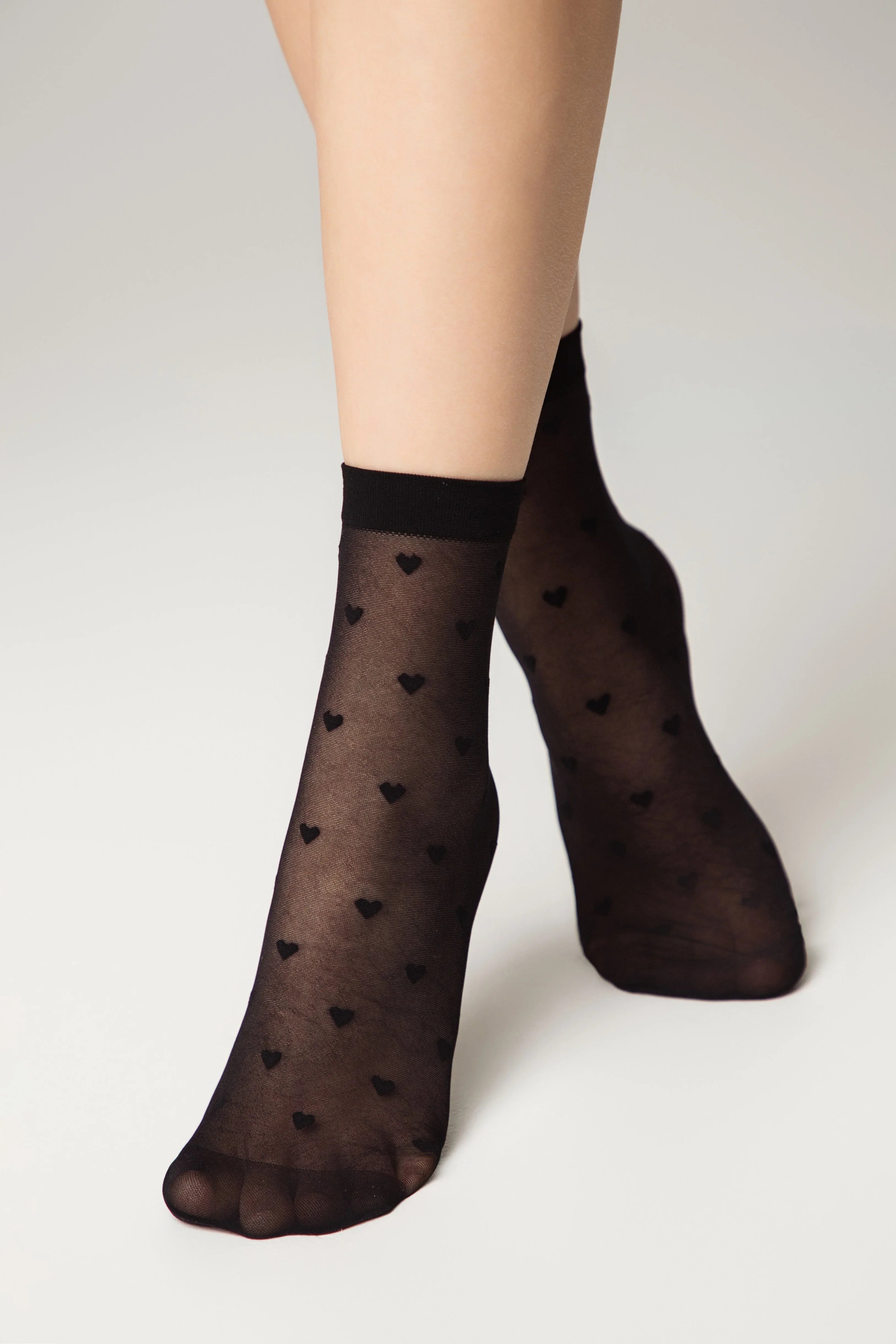 Socks Conte Fantasy - Hearts Pattern