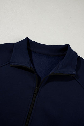 Belen Solid Zip-Up Drawstring Two Piece Sets