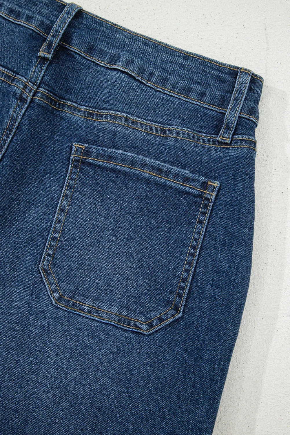 Stacey Ashleigh Blue Cropped High Rise Wide Leg Jeans