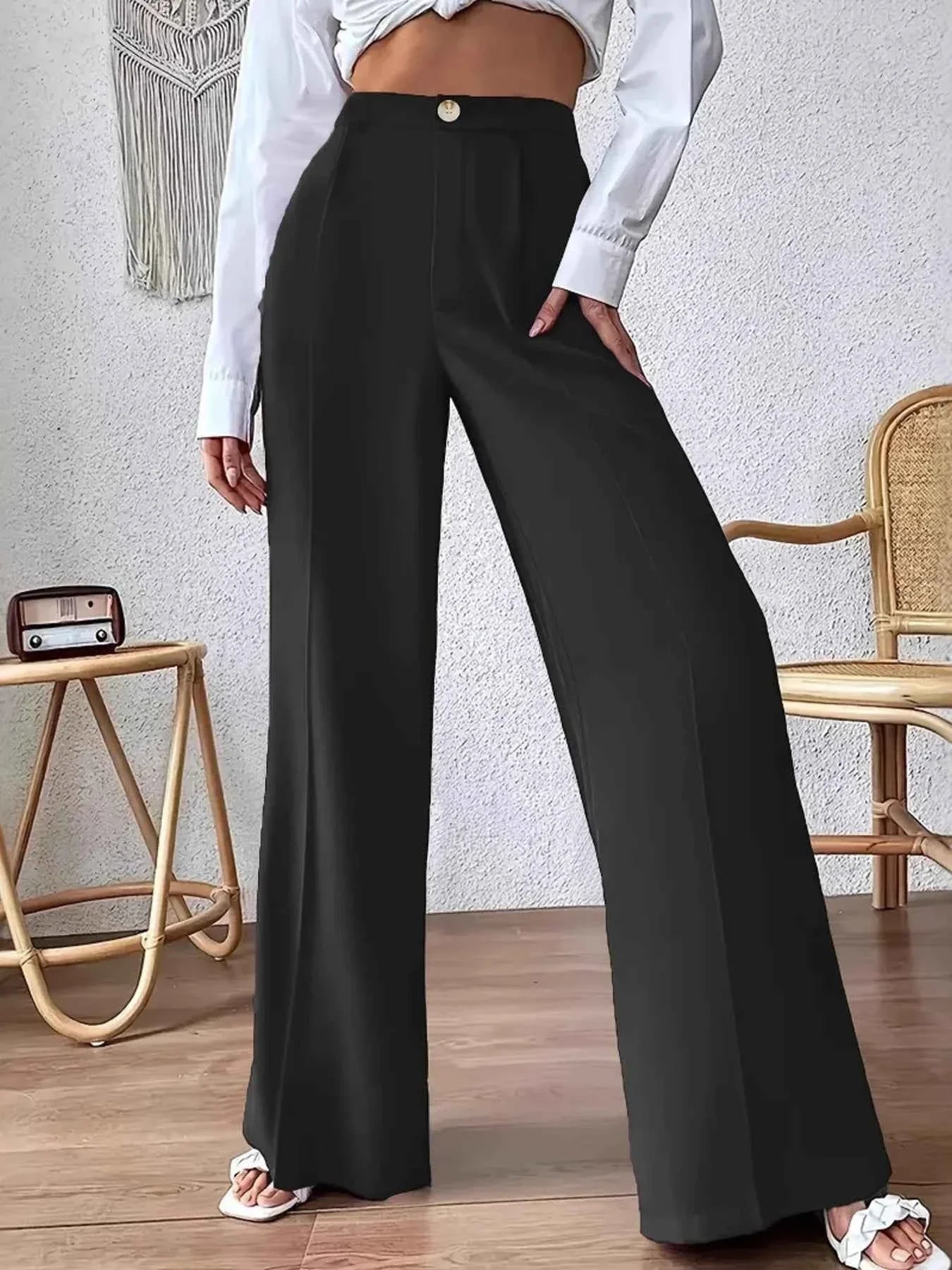 High Waist Wide Leg Pants